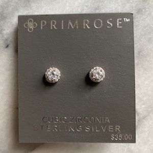 Primrose Cubic Zirconia Earrings Sterling Silver